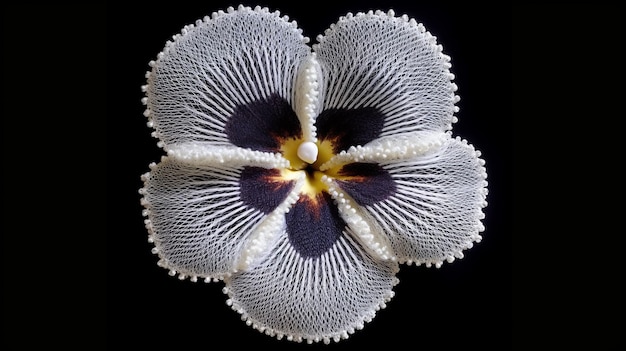 haftowany detal kwiatowy